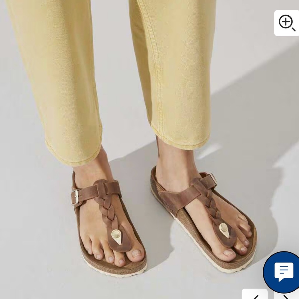 Birkenstock new Gizeh leather size 40 Braided Brown Sandals